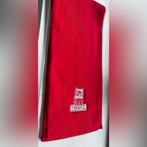 Unisex Temple University Owls red cherry logo scarf
